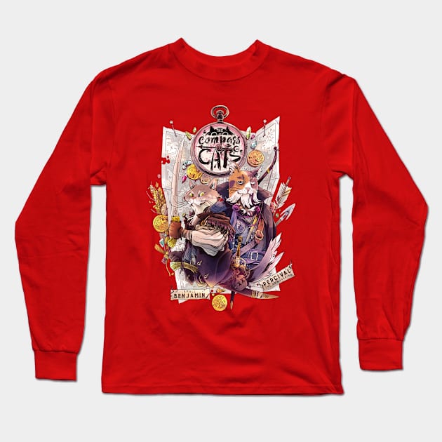 The Compass Cats Long Sleeve T-Shirt by One Shot Podcast